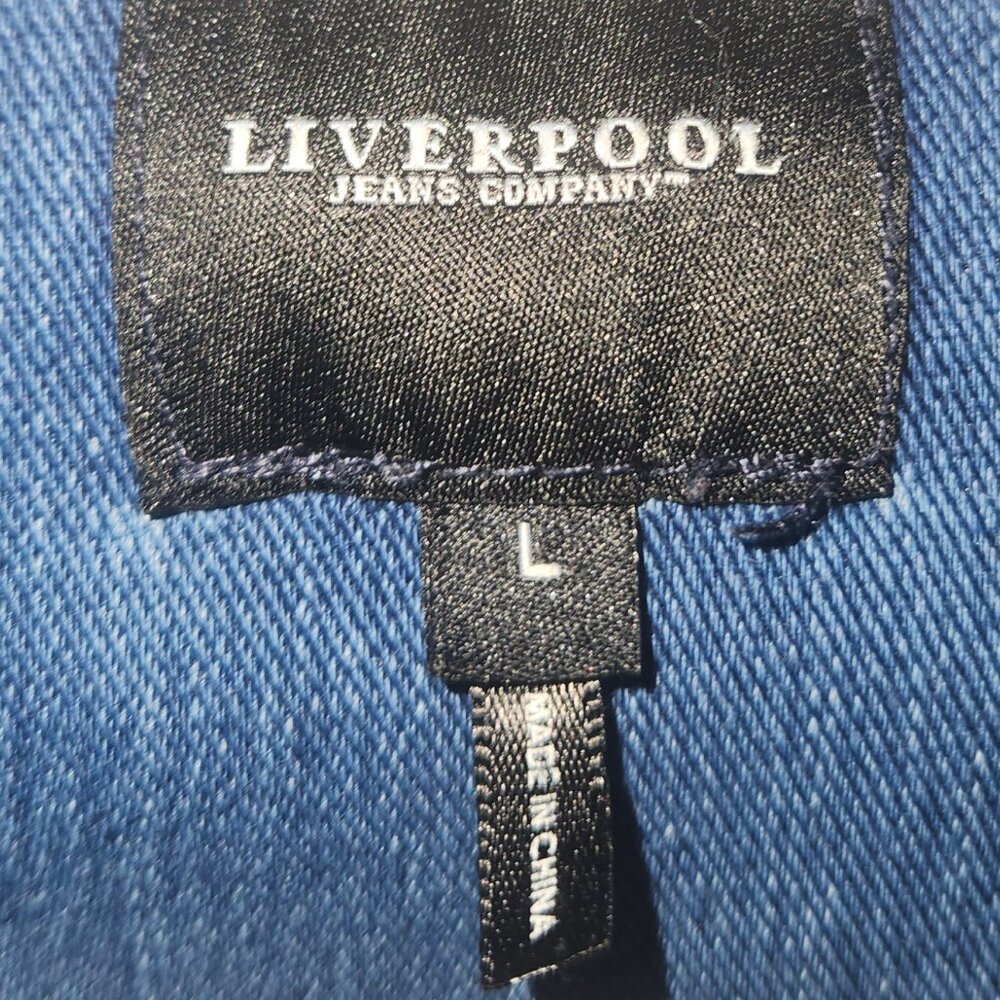 Liverpool Los Angeles Dark Wash Denim Jacket – Women’s Size L - Picture 6 of 16